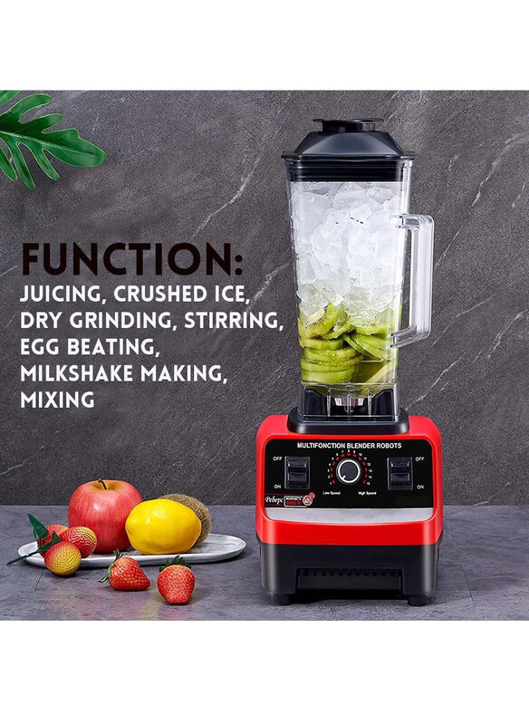 Silver Crest 2.5L 15-Speeds Multifunctional Countertop Blender Ice Shaver Food Grinder, 5500W, SCB-505, Black/Red
Silver Crest 2.5L 15-Speeds Multifunctional Countertop Blender Ice Shaver Food Grinder, 5500W, SCB-505, Black/Red