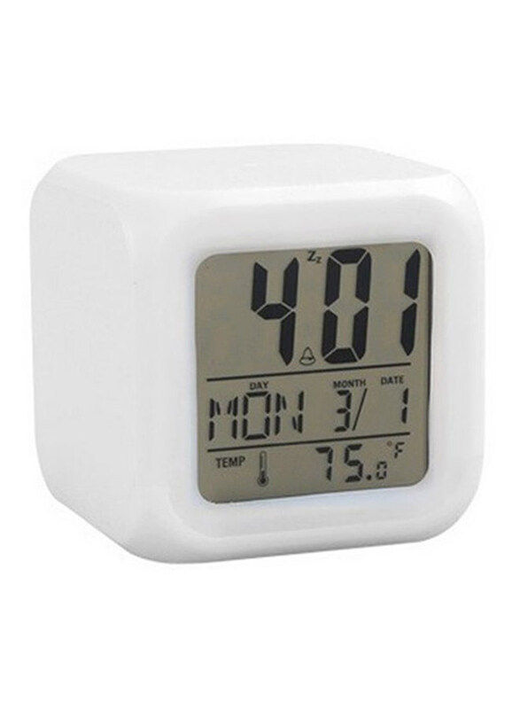 Generic Portable 7 Colors Change Square Digital Alarm Clock with LCD Screen Home Use, White
Generic Portable 7 Colors Change Square Digital Alarm Clock with LCD Screen Home Use, White