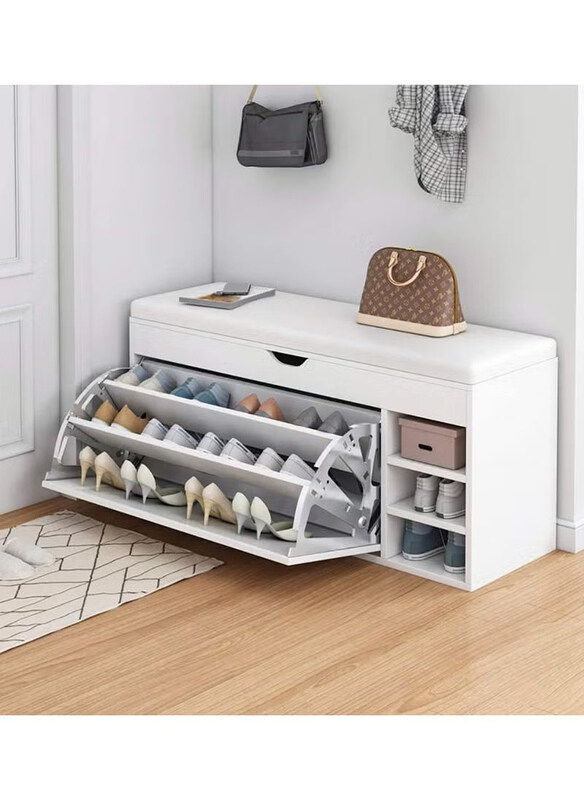 Generic Multi-functional Household Entry Door Combined Shoe Storage Bench Cabinet with 3 Tier Adjustable Shelves, White
Generic Multi-functional Household Entry Door Combined Shoe Storage Bench Cabinet with 3 Tier Adjustable Shelves, White