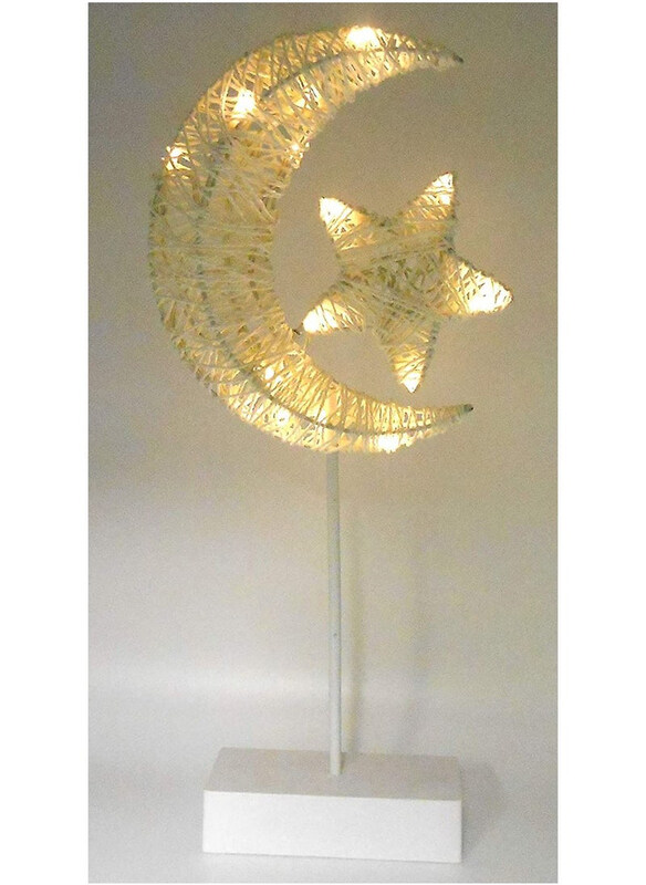 DubaiGallery Light Up Indoor Decoration/Battery Operated White Stand Star & Moon, Gold
DubaiGallery Light Up Indoor Decoration/Battery Operated White Stand Star & Moon, Gold