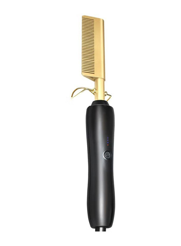 DubaiGallery Hot Sale High Heat Ceramic Press Hair Straightener Electric Hot Comb, Black/Gold
DubaiGallery Hot Sale High Heat Ceramic Press Hair Straightener Electric Hot Comb, Black/Gold