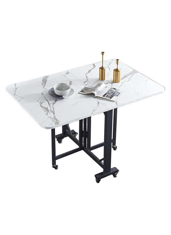 DubaiGallery Multifunctional Extendable Butterfly Folding Dining Table with Wheels, White/Black
DubaiGallery Multifunctional Extendable Butterfly Folding Dining Table with Wheels, White/Black