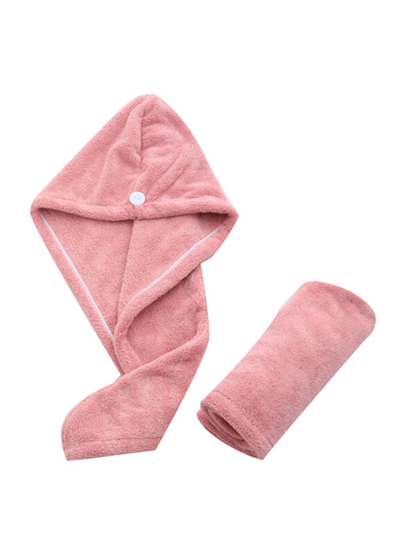 Generic Super Absorbent Hair Towel Set for All Hair Types, 2 Pieces, 25 x 65cm, Pink
Generic Super Absorbent Hair Towel Set for All Hair Types, 2 Pieces, 25 x 65cm, Pink