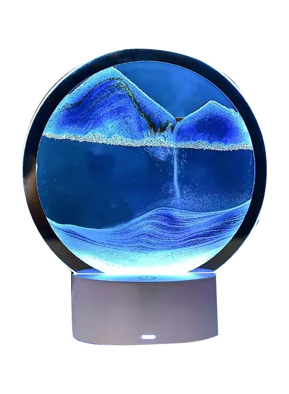 DubaiGallery 3D Sand Art Painting Desk Lamp Round Glass Kinetic Sandscapes with LED Light, White/Blue
DubaiGallery 3D Sand Art Painting Desk Lamp Round Glass Kinetic Sandscapes with LED Light, White/Blue