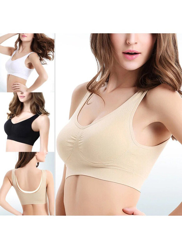 Generic Plus Size Seamless No Pad Underwear Wireless Comfortable Active Bralette Bra, Multicolour, 3 Piece
Generic Plus Size Seamless No Pad Underwear Wireless Comfortable Active Bralette Bra, Multicolour, 3 Piece