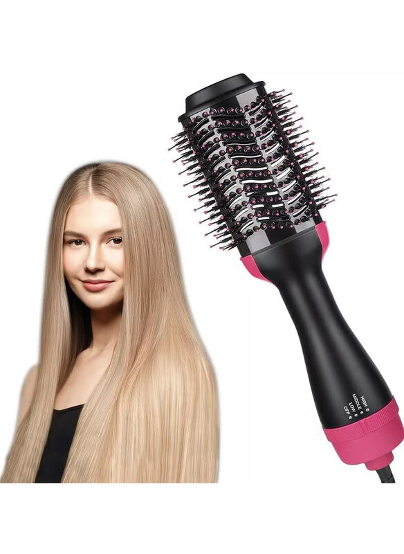 One Step Pro Multifunctional Infrared Ionic One Step Electric Hair Dryer Comb & Volumizer Straightener, Black/Pink
One Step Pro Multifunctional Infrared Ionic One Step Electric Hair Dryer Comb & Volumizer Straightener, Black/Pink