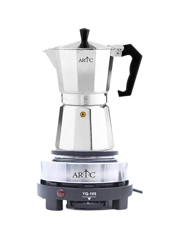 ARTC Coffee Maker With Mini Electric Hot Plate, FF-300C + YQ105, Silver
ARTC Coffee Maker With Mini Electric Hot Plate, FF-300C + YQ105, Silver