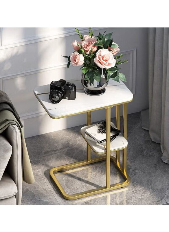 DubaiGallery Small Sofa Side Coffee Table with Creative Removable Coffee Cabinet, White/Gold
DubaiGallery Small Sofa Side Coffee Table with Creative Removable Coffee Cabinet, White/Gold