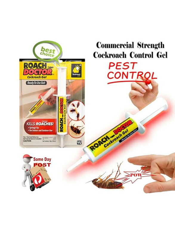 Bulbhead Roach Doctor Outdoor & Indoor Cockroach Gel Bait with Syringe Applicator, 30g
Bulbhead Roach Doctor Outdoor & Indoor Cockroach Gel Bait with Syringe Applicator, 30g