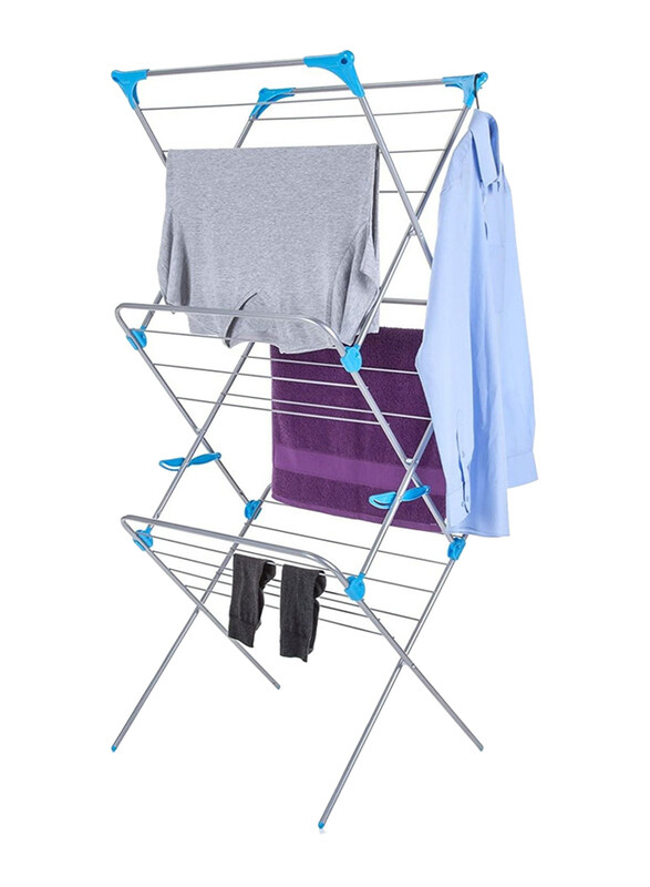 DubaiGallery 3 Tier Steel Folding Concertina Clothes Airer Laundry Horse Dryer Ideal for Indoor Outdoor, Blue/Silver
DubaiGallery 3 Tier Steel Folding Concertina Clothes Airer Laundry Horse Dryer Ideal for Indoor Outdoor, Blue/Silver