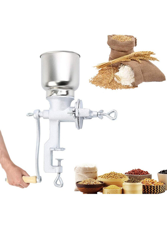 DubaiGallery Cast Iron Manual Grain Mill Seeds Hand Operated Nut Seasoning, Silver
DubaiGallery Cast Iron Manual Grain Mill Seeds Hand Operated Nut Seasoning, Silver