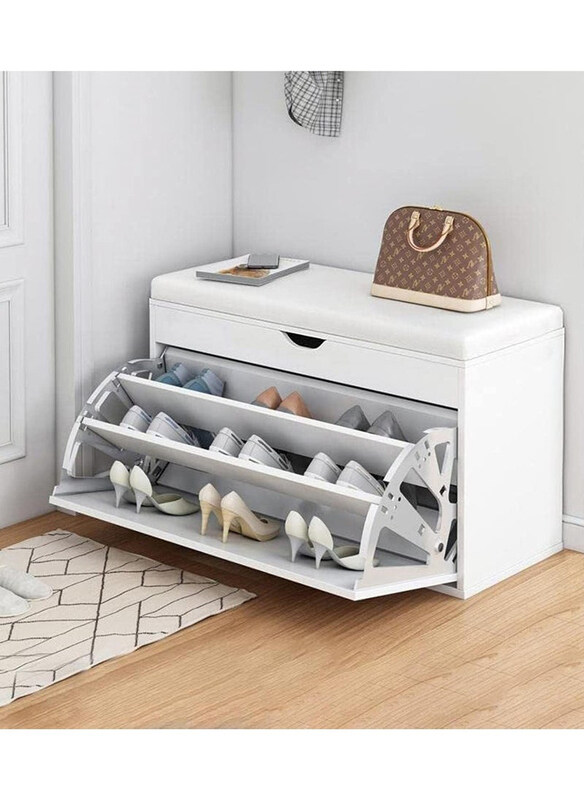 DubaiGallery Multi-Functional Shoe Storage Rack with 3 Tier Adjustable Shelves, White
DubaiGallery Multi-Functional Shoe Storage Rack with 3 Tier Adjustable Shelves, White