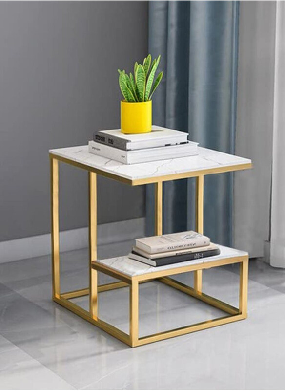 Dubaigallery 2 Tier Golden Iron Living Room Square Coffee Table, White/Gold
Dubaigallery 2 Tier Golden Iron Living Room Square Coffee Table, White/Gold