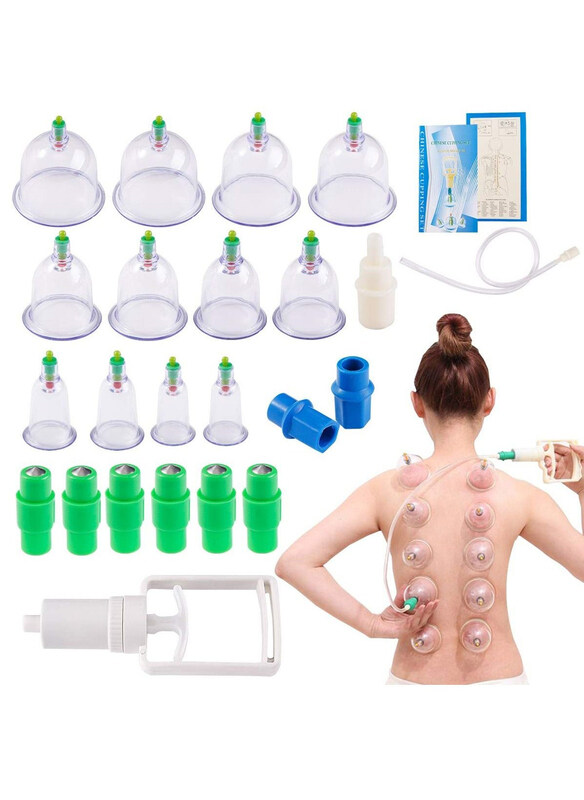 Generic Hijama Vacuum Cupping Set Health Care Vacuum Cupping Portable Body Relaxation Massage Therapy Kit, 24 Pieces
Generic Hijama Vacuum Cupping Set Health Care Vacuum Cupping Portable Body Relaxation Massage Therapy Kit, 24 Pieces