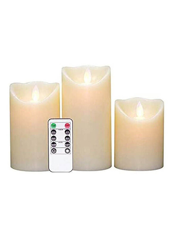 Generic Flameless Wick Electric LED Candles Battery Operated Pillar Real Wax Flickering Sets with Remote, Beige
Generic Flameless Wick Electric LED Candles Battery Operated Pillar Real Wax Flickering Sets with Remote, Beige