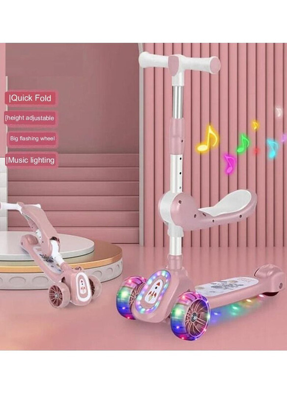 Generic 3-Wheeled Kick Scooter for Kids and Foldable Seat 2-in-1 Kid Scooter Adjustable Height Suitable for 2-10 Years Old Kid Scooter, Pink
Generic 3-Wheeled Kick Scooter for Kids and Foldable Seat 2-in-1 Kid Scooter Adjustable Height Suitable for 2-10 Years Old Kid Scooter, Pink