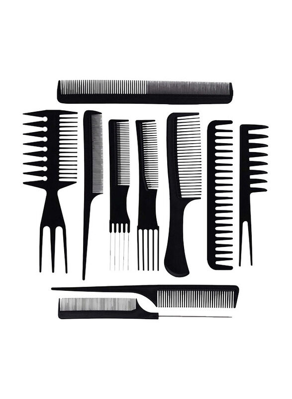 Generic Pro Salon Hair Cut Styling Hair Dressing Barbers Combs Brush Set for All Hair Types, Black, 10 Piece
Generic Pro Salon Hair Cut Styling Hair Dressing Barbers Combs Brush Set for All Hair Types, Black, 10 Piece