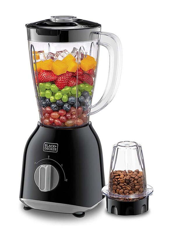 Black+Decker 1.5 & 1L Blender, 400W, with Blender Jar & Grinder Mill, BX365J-B5, Black/Clear
Black+Decker 1.5 & 1L Blender, 400W, with Blender Jar & Grinder Mill, BX365J-B5, Black/Clear