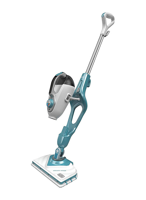 Black+Decker 2-in-1 Steam-Mop with Delta Head, SteaMitt and 11 Accessories, 1600W, BHSM166DSM-GB, White/Aqua
Black+Decker 2-in-1 Steam-Mop with Delta Head, SteaMitt and 11 Accessories, 1600W, BHSM166DSM-GB, White/Aqua