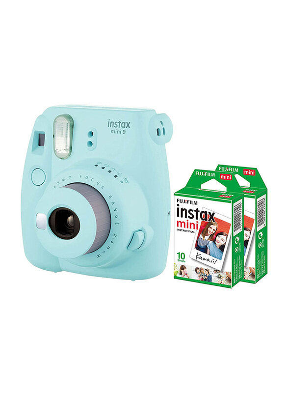 Fujifilm Instax Mini 9 Instant Camera with 60mm f/12.7 Lens, with 20 Film Sheets, Ice Blue
Fujifilm Instax Mini 9 Instant Camera with 60mm f/12.7 Lens, with 20 Film Sheets, Ice Blue