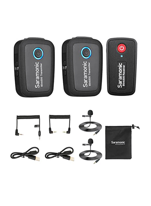 Saramonic Blink 500 Series B1 B2 B5 B6 2.4GH Dual Channel Cameras Mount Wireless Omni Lavalier Microphone System, Black
Saramonic Blink 500 Series B1 B2 B5 B6 2.4GH Dual Channel Cameras Mount Wireless Omni Lavalier Microphone System, Black