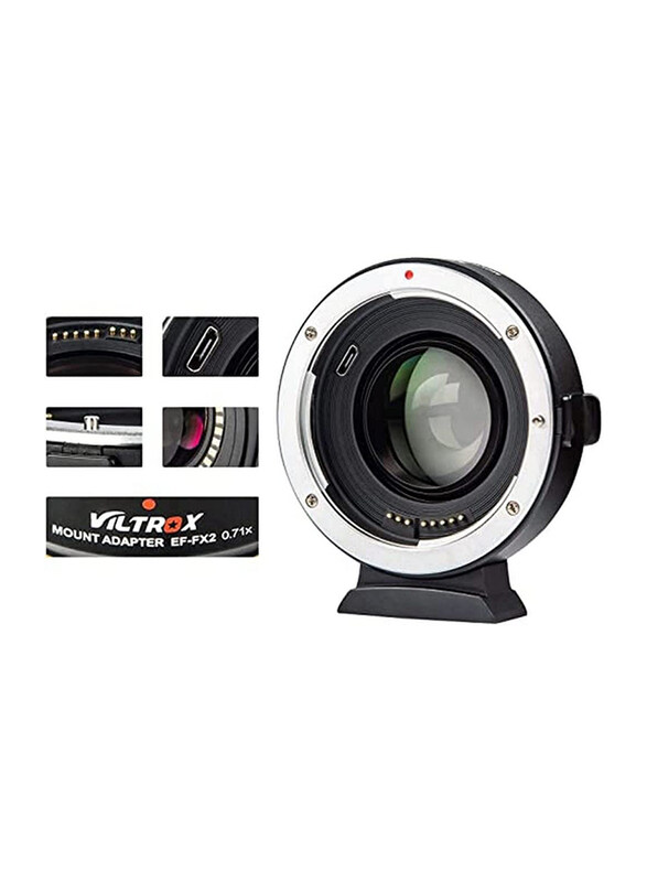 Viltrox EF-FX2 0.71x Auto Focus Mount Adapter for EF Lenses on a X-Mount Mirrorless Camera, Black
Viltrox EF-FX2 0.71x Auto Focus Mount Adapter for EF Lenses on a X-Mount Mirrorless Camera, Black