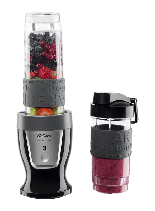 Arzum 400ml Blender Shaken Take Smoothie Misty with 1 Year Warranty, 300W, AR1032, Black/Clear
Arzum 400ml Blender Shaken Take Smoothie Misty with 1 Year Warranty, 300W, AR1032, Black/Clear