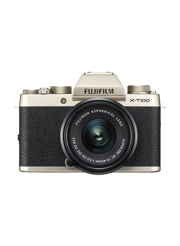 Fujifilm X-T100 Mirrorless Digital Camera with XC15-45mm F3.5-5.6 OIS PZ Lens, 24.2 MP, Gold
Fujifilm X-T100 Mirrorless Digital Camera with XC15-45mm F3.5-5.6 OIS PZ Lens, 24.2 MP, Gold