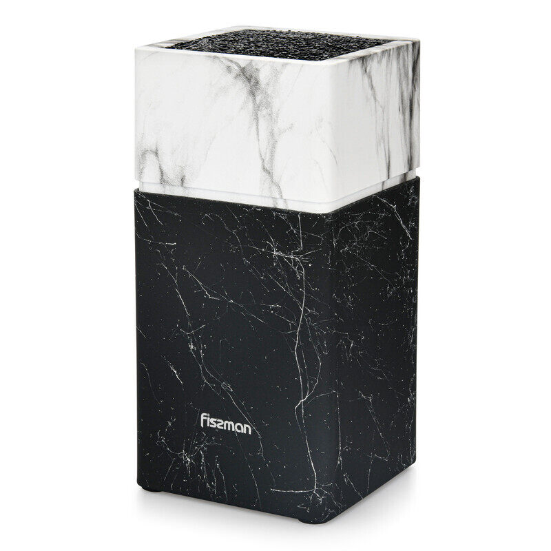 Fissman 26cm Marble Plastic Universal Block Knife Stand with Slots for Scissors and Sharpening Rod, Black/White
Fissman 26cm Marble Plastic Universal Block Knife Stand with Slots for Scissors and Sharpening Rod, Black/White