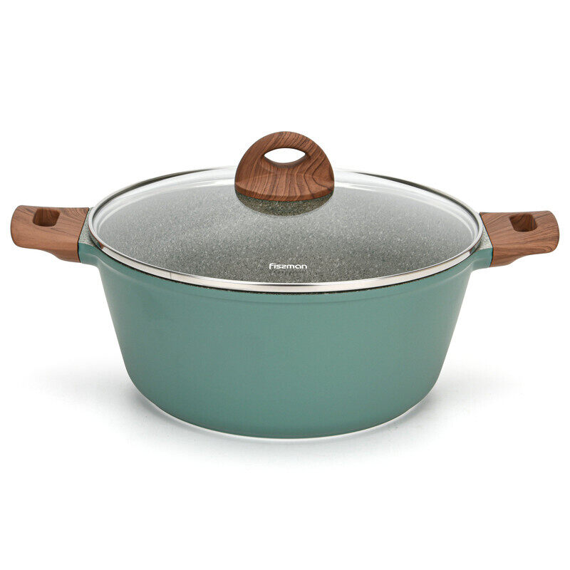 Fissman 28cm Firenze Aluminium Round Stock Pot with Glass Lid & Induction Bottom, 28 x 19.5 cm, Green
Fissman 28cm Firenze Aluminium Round Stock Pot with Glass Lid & Induction Bottom, 28 x 19.5 cm, Green