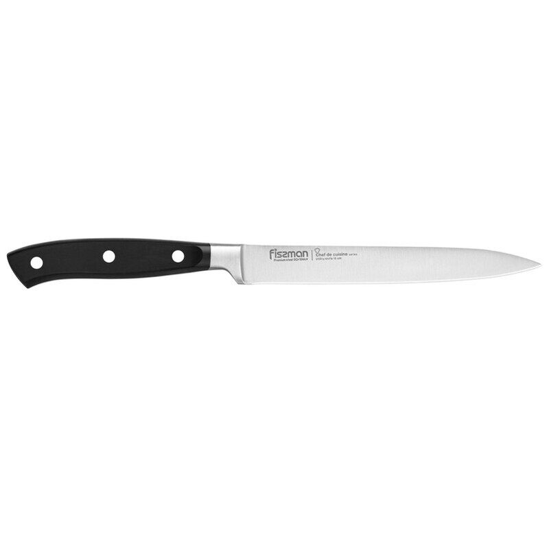 Fissman 6-inch Chef De Cuisine Stainless Steel Utility Knife with 5Cr15MoV Blade, Silver/Black
Fissman 6-inch Chef De Cuisine Stainless Steel Utility Knife with 5Cr15MoV Blade, Silver/Black