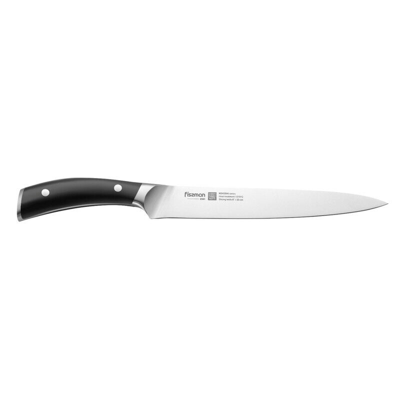 Fissman 8-inch Stainless Steel Slicing Knife with Non-Stick Coating, Black/Silver
Fissman 8-inch Stainless Steel Slicing Knife with Non-Stick Coating, Black/Silver