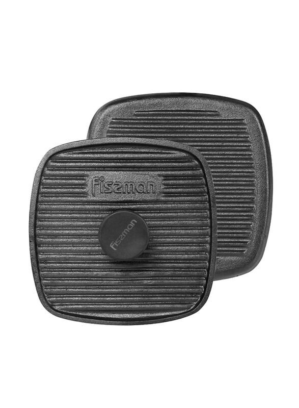 Fissman 21cm Non-Stick Square Grill Press with Bakelite Knob, 4109, 21x5x21 cm, Black
Fissman 21cm Non-Stick Square Grill Press with Bakelite Knob, 4109, 21x5x21 cm, Black