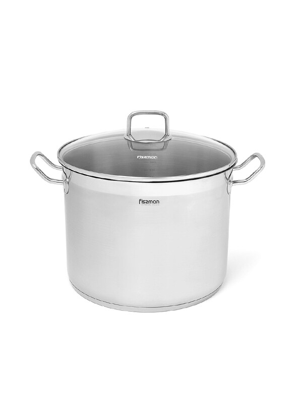 Fissman 30cm Tahara Stainless Steel StockPot with Glass Lid, 5309, 40x21.5x30, Silver
Fissman 30cm Tahara Stainless Steel StockPot with Glass Lid, 5309, 40x21.5x30, Silver