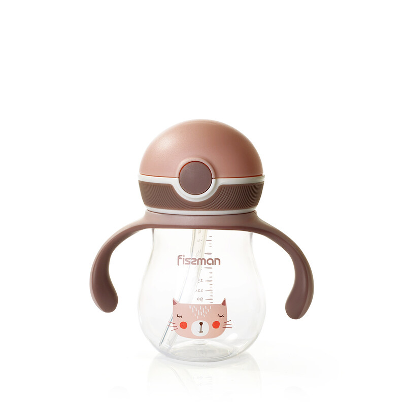 Fissman Baby Hippopotamus Design Training Baby Feeding Sippy Cup, 260ml, Clear/Brown
Fissman Baby Hippopotamus Design Training Baby Feeding Sippy Cup, 260ml, Clear/Brown