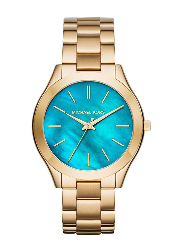 Michael Kors Analog Watch for Women with Stainless Steel Band, Water Resistant, MK3492, Gold-Blue
Michael Kors Analog Watch for Women with Stainless Steel Band, Water Resistant, MK3492, Gold-Blue
