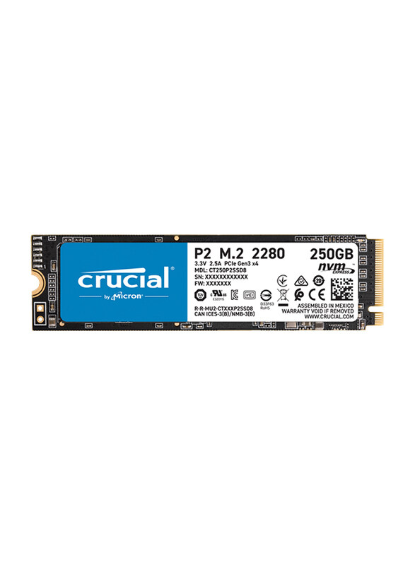 Crucial 250GB P2 3D NAND NVMe PCIe M.2 Internal SSD with Up to 2400 MB/s for PC/Laptop, CT250P2SSD8, Blue
Crucial 250GB P2 3D NAND NVMe PCIe M.2 Internal SSD with Up to 2400 MB/s for PC/Laptop, CT250P2SSD8, Blue