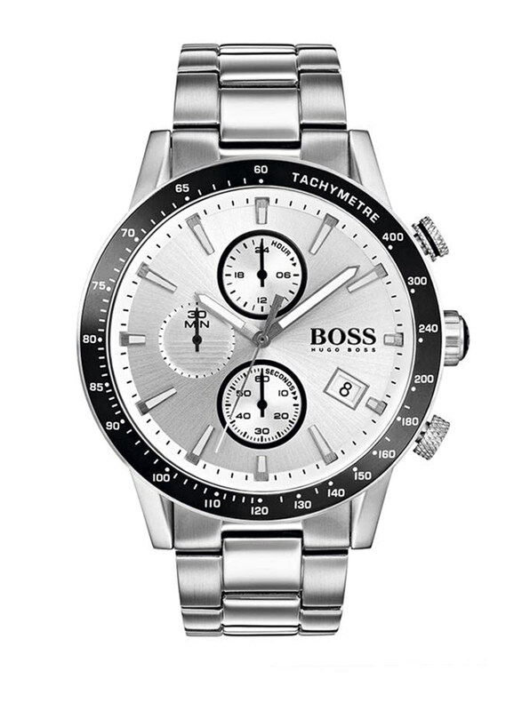 Hugo Boss Analog Watch for Men with Stainless Steel Band, Water Resistant and Chronograph, 1513511, Silver
Hugo Boss Analog Watch for Men with Stainless Steel Band, Water Resistant and Chronograph, 1513511, Silver