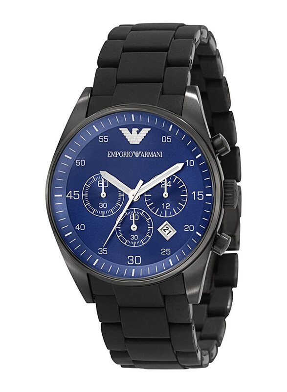 Emporio Armani Analog Watch for Men with Stainless Steel Band, Water Resistant and Chronograph, AR5921, Black-Blue
Emporio Armani Analog Watch for Men with Stainless Steel Band, Water Resistant and Chronograph, AR5921, Black-Blue