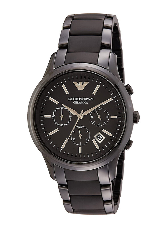 Emporio Armani Analog Watch for Men with Stainless Steel Band, Water Resistant and Chronograph, AR1452, Black
Emporio Armani Analog Watch for Men with Stainless Steel Band, Water Resistant and Chronograph, AR1452, Black