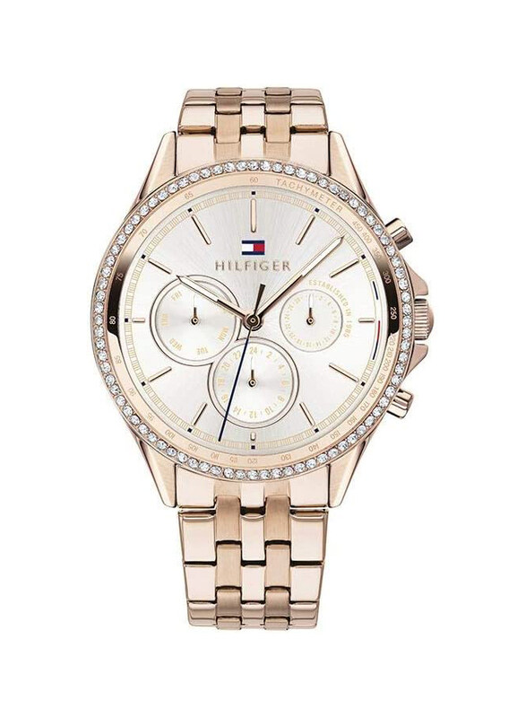 Tommy Hilfiger Analog Watch for Women with Stainless Steel Band, Water Resistant and Chronograph, 1781978, Rose Gold-Silver
Tommy Hilfiger Analog Watch for Women with Stainless Steel Band, Water Resistant and Chronograph, 1781978, Rose Gold-Silver