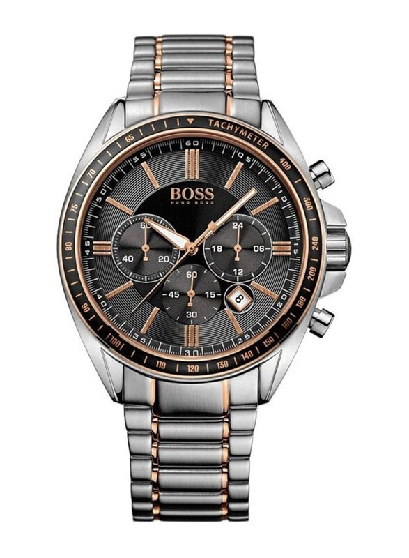 Hugo Boss Analog Watch for Men with Stainless Steel Band, Water Resistant and Chronograph, HB1513094, Silver/Gold-Dark Grey
Hugo Boss Analog Watch for Men with Stainless Steel Band, Water Resistant and Chronograph, HB1513094, Silver/Gold-Dark Grey