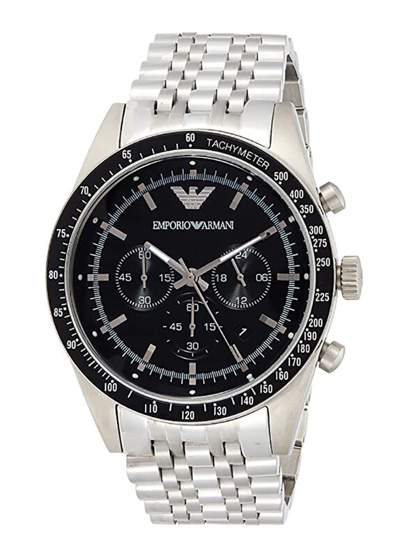 Emporio Armani Analog Watch for Men with Stainless Steel Band, Water Resistant and Chronograph, AR5988, Silver-Black
Emporio Armani Analog Watch for Men with Stainless Steel Band, Water Resistant and Chronograph, AR5988, Silver-Black