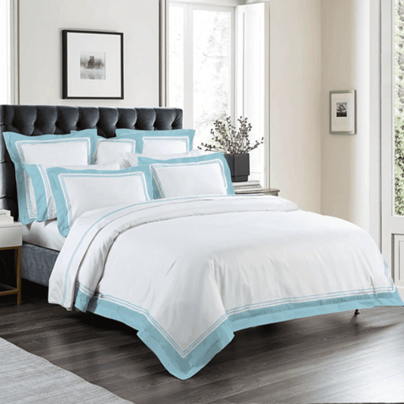 BYFT Home Design Flat Sheet 230 x 260 Cm 1 Fitted Sheet 160 x 200 Cm Pillow Cover 50 x 80 Cm 250 Tc Aqua Satin Waves 100% Cotton Set of 4
BYFT Home Design Flat Sheet 230 x 260 Cm 1 Fitted Sheet 160 x 200 Cm Pillow Cover 50 x 80 Cm 250 Tc Aqua Satin Waves 100% Cotton Set of 4
