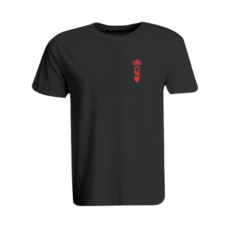 BYFT (Black) Embroidered Cotton T-shirt (Crown Queen Heart) Personalized Round Neck T-shirt For Women (Large)-Set of 1 pc-190 GSM
BYFT (Black) Embroidered Cotton T-shirt (Crown Queen Heart) Personalized Round Neck T-shirt For Women (Large)-Set of 1 pc-190 GSM