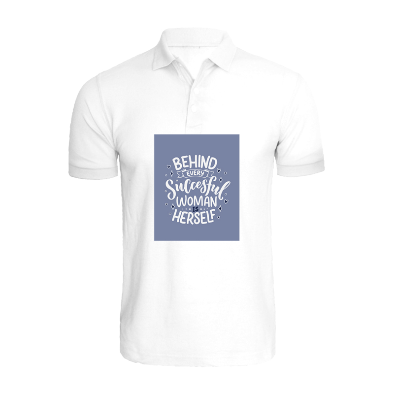 BYFT (White) Printed Cotton T-shirt (Behind Every Successful Women is Herself) Personalized Polo Neck T-shirt For Women (Large)-Set of 1 pc-220 GSM
BYFT (White) Printed Cotton T-shirt (Behind Every Successful Women is Herself) Personalized Polo Neck T-shirt For Women (Large)-Set of 1 pc-220 GSM