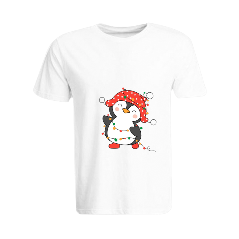 BYFT (White) Holiday Themed Printed Cotton T-shirt (Penguin Entangled in String Lights) Unisex Personalized Round Neck T-shirt (Small)-Set of 1 pc-190
BYFT (White) Holiday Themed Printed Cotton T-shirt (Penguin Entangled in String Lights) Unisex Personalized Round Neck T-shirt (Small)-Set of 1 pc-190