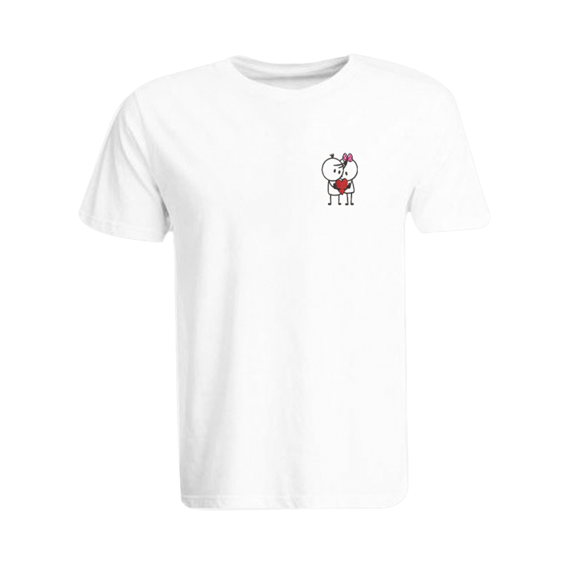 BYFT (White) Embroidered Cotton T-shirt (Him & Her with Heart ) Personalized Round Neck T-shirt For Women (Medium)-Set of 1 pc-190 GSM
BYFT (White) Embroidered Cotton T-shirt (Him & Her with Heart ) Personalized Round Neck T-shirt For Women (Medium)-Set of 1 pc-190 GSM