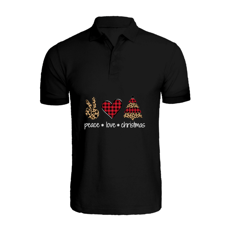BYFT (Black) Holiday Themed Printed Cotton T-shirt (Peace Love Christmas) Unisex Personalized Polo Neck T-shirt (Small)-Set of 1 pc-220 GSM
BYFT (Black) Holiday Themed Printed Cotton T-shirt (Peace Love Christmas) Unisex Personalized Polo Neck T-shirt (Small)-Set of 1 pc-220 GSM
