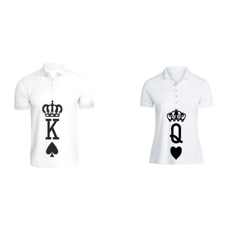 BYFT (White) Couple Printed Cotton T-shirt (Crown King & Queen) Personalized Polo Neck T-shirt (Medium)-Set of 2 pcs-220 GSM
BYFT (White) Couple Printed Cotton T-shirt (Crown King & Queen) Personalized Polo Neck T-shirt (Medium)-Set of 2 pcs-220 GSM
